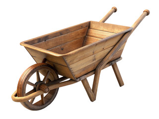 wooden wheel cart