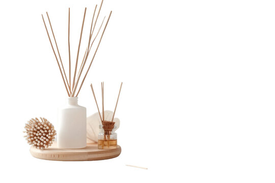 Spa Composition with Reed Diffuser Isolated On Transparent Background