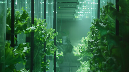 Hydroponic lettuce grown in deep water system