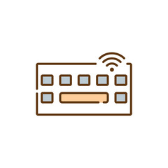 Vector Wireless Keyboard Outline Icon