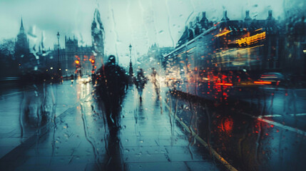 Rainy Day in the City: Blurry Urban Photography