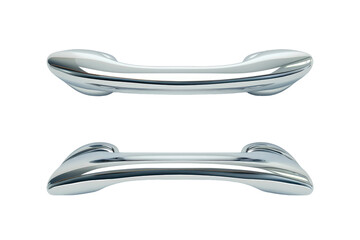 Aircraft door handles isolated on transparent background