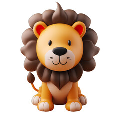Obraz premium teddy lion isolated on white
