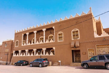 Traditional Arab mudbrick architecture, Ushaiqer Heritage Village, Riyadh Province, Saudi Arabia	