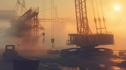 Fototapeta na wymiar Image of construction crane.
