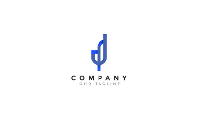 Abstract/elegant/geomatric logo design letter J with bird monogram for company