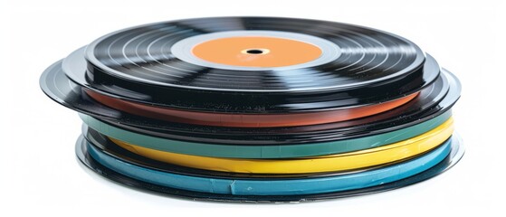 Fototapeta premium Choosing vinyl record. Music addict concept. Old school music classic concept. 