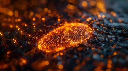 Digital Goldshaded Fingerprint, Generative AI.