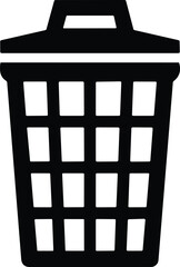Basket, Dustbin icon. wastage or garbage can. Rubbish Bin, Delete symbol. Trash icon. Dust bin sign. Can Recycle bin icon button. 
