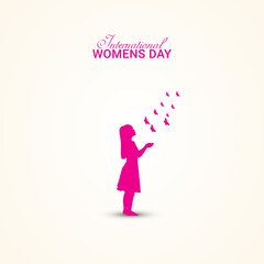 Obraz na płótnie Canvas 8 march, Happy women's Day, Women's freedom, women's creative design for social media banner, poster.