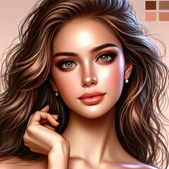 Beautiful Women painting images