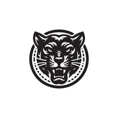 Panther logo | black and white panther illustration