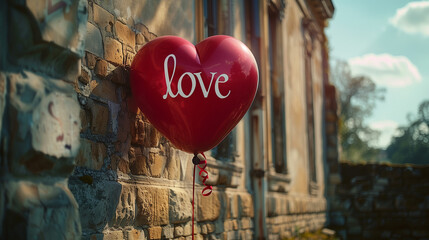 Love Expressed in a Heartfelt Written Balloon Message