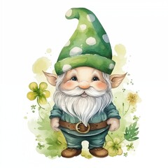 St. Patrick’s Day With Cute Gnome Illustration