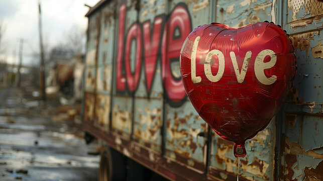 Love Expressed in a Heartfelt Written Balloon Message