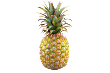 Fresh Ripe Pineapple Isolated On Transparent Background