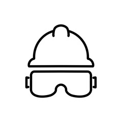 Safety helmet flat icon. Hard Hat Construction Icon