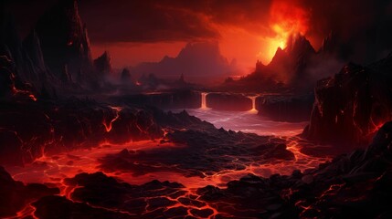 Image of molten lava landscape.