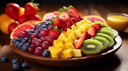 Image of rainbow fruit salad.