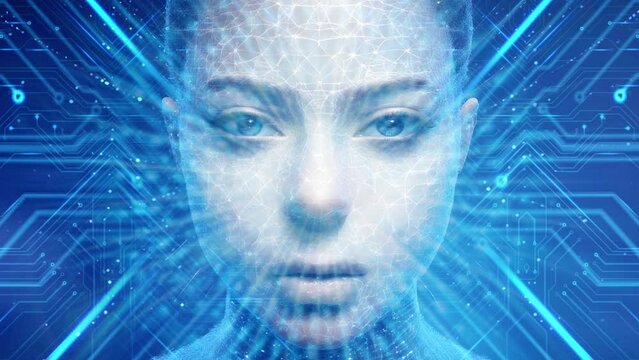 Digital Humanoid Powered by AI Technology Cyborg on a Digital Mechatronics
