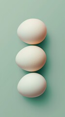Retro poster with eggs. Flat illustration. The eggs contrast with the colorful surroundings. Generative AI