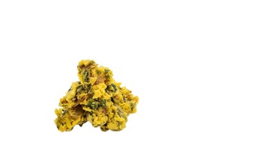 Pyaz Pakoda or Onion Pakoda Bhajiya Isolate on White Background with Copy Space