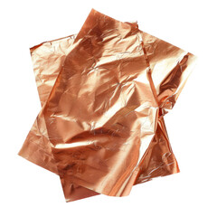 Copper foil isolated on transparent background