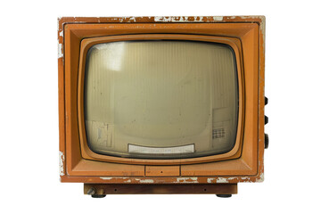Golden Era of Television Isolated On Transparent Background
