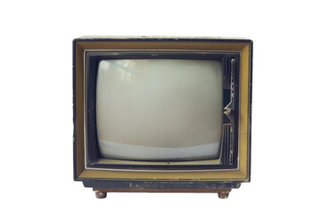 Cultural Old Television Isolated On Transparent Background