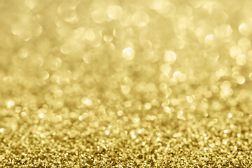 Gilded Radiance, Defocused Bokeh Bliss, Abstract Gold Glitter Sparkle in a Dazzling Light Ensemble