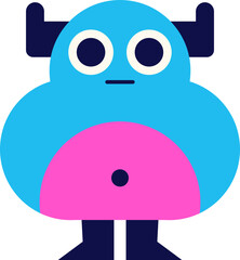 Abstract Geometric Cartoon Character