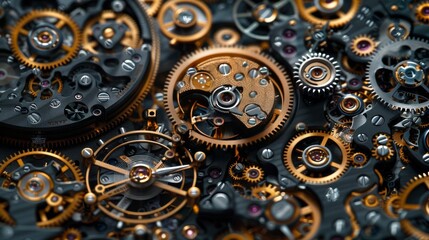 Close Up of a Bunch of Gears