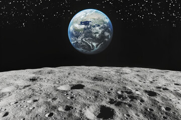 Beyond Boundaries: Earth's Radiant Presence on the Moon