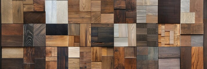 Image of wood laminate floor square samples.