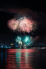 Fireworks at Night with dark background