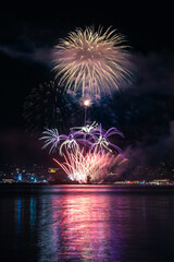 Fireworks at Night with dark background