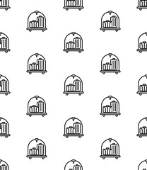 Hotel Luggage Cart Icon Seamless Pattern Y_2207001