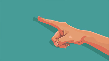  Hand clicking with finger. Flat vector.