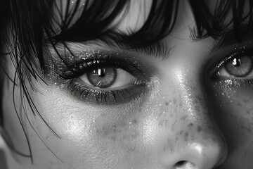 Mystical Eyes: Bold Smoky Makeup Beauty - obrazy, fototapety, plakaty
