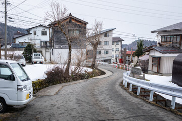 Fototapeta na wymiar Japanese town