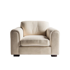Fototapeta premium modern white armchair isolated on transparent background