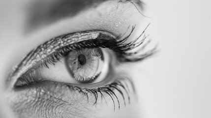 Fototapeta premium eye on white background