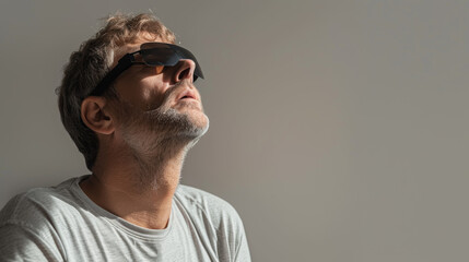 Obraz premium blind man on white background