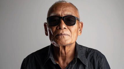 Obraz premium blind man on white background