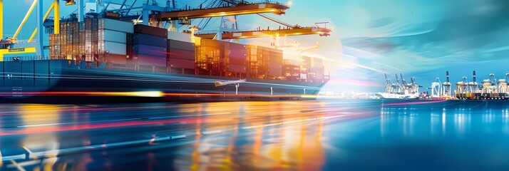 輸出・輸入産業ビジネスの抽象的なイメージ