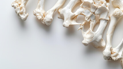 bones on white background - obrazy, fototapety, plakaty