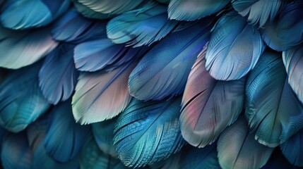Close Up of Multicolored Feathers Background