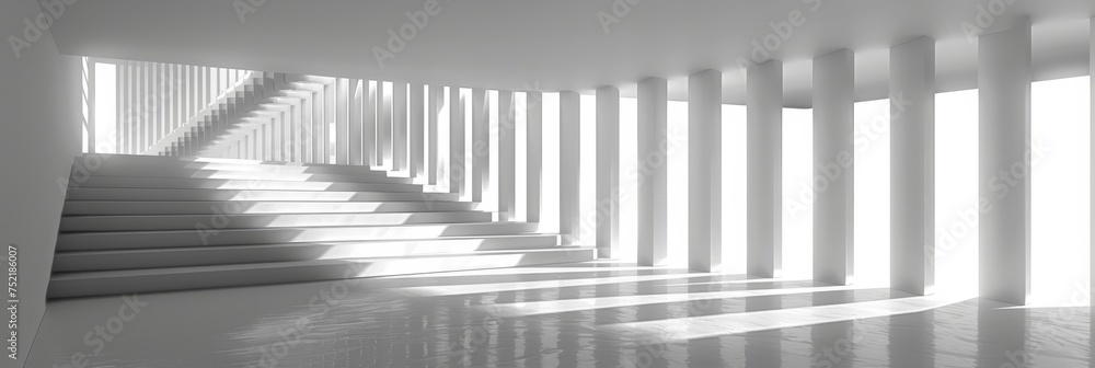 Poster luminous 3d white background creating radiant light effect for graphic design projects