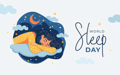 World Sleep Day Vector Background Design Illustration Template