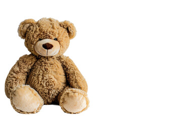 Soft Toy Teddy Bear Presentation Isolated On Transparent Background